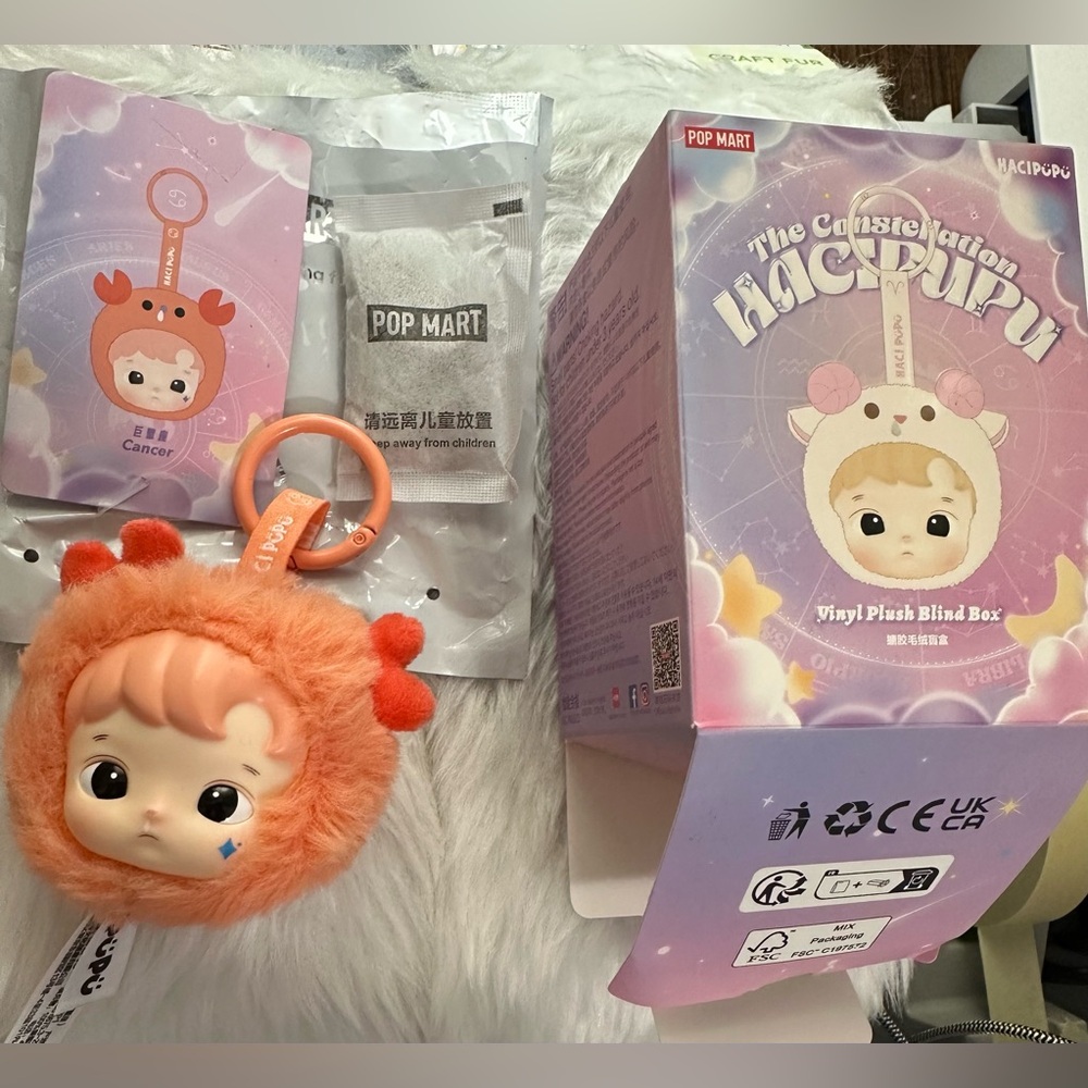 POP MART HACIPUPU Vinyl Plush Blind Box (Cancer Character)